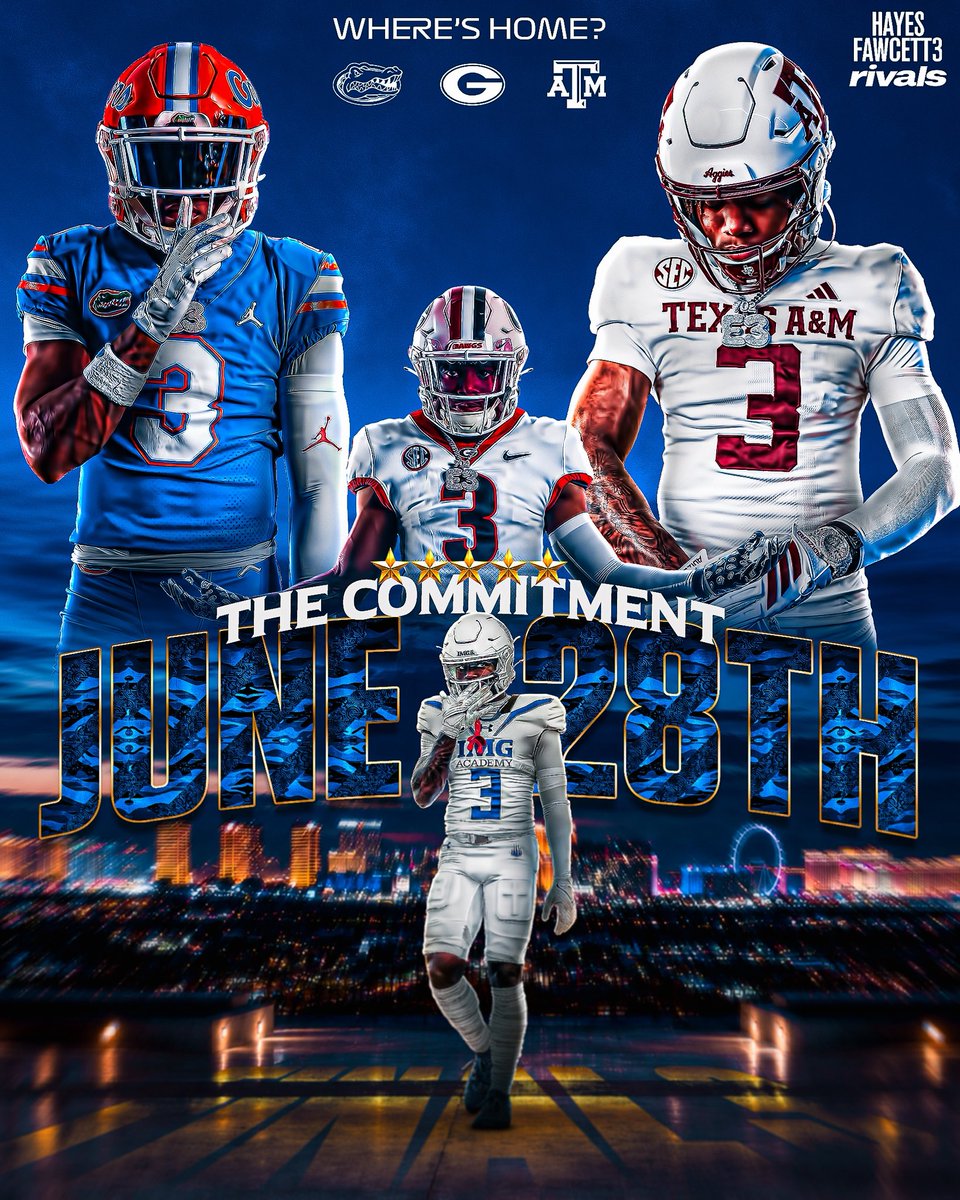Hayesfawcett3's tweet photo. NEWS: Five-Star WR Eric McFarland is down to Florida, Georgia, and Texas A&amp;M, he tells me for @Rivals

He’s set to announce his college decision on June 28th

https://t.co/3UJux12kBx https://t.co/8YAVrOWNlx