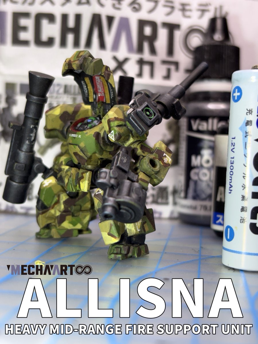 sub_Beginner's tweet photo. 完成お披露目  続き
#メカアーツ MECHA ART 02 ALLISNAアリスナ
HEAVY MID-RANGE FIRE SUPPORT UNIT
このキットの目玉を忘れてました！
みなさん大好き
「コックピットハッチ」が開閉します💕
パイロットらしきディテールもバッチリ
塗装も十分楽しめました😀🍀
#見つけてくれてありがとう祭開幕 https://t.co/TqzA6uQeK6