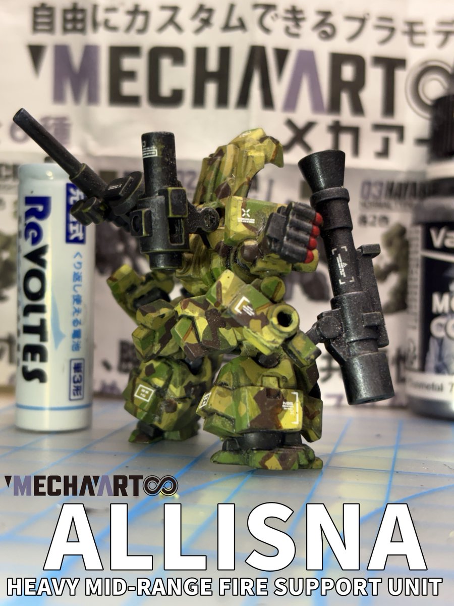 sub_Beginner's tweet photo. 完成お披露目  続き
#メカアーツ MECHA ART 02 ALLISNAアリスナ
HEAVY MID-RANGE FIRE SUPPORT UNIT
このキットの目玉を忘れてました！
みなさん大好き
「コックピットハッチ」が開閉します💕
パイロットらしきディテールもバッチリ
塗装も十分楽しめました😀🍀
#見つけてくれてありがとう祭開幕 https://t.co/TqzA6uQeK6