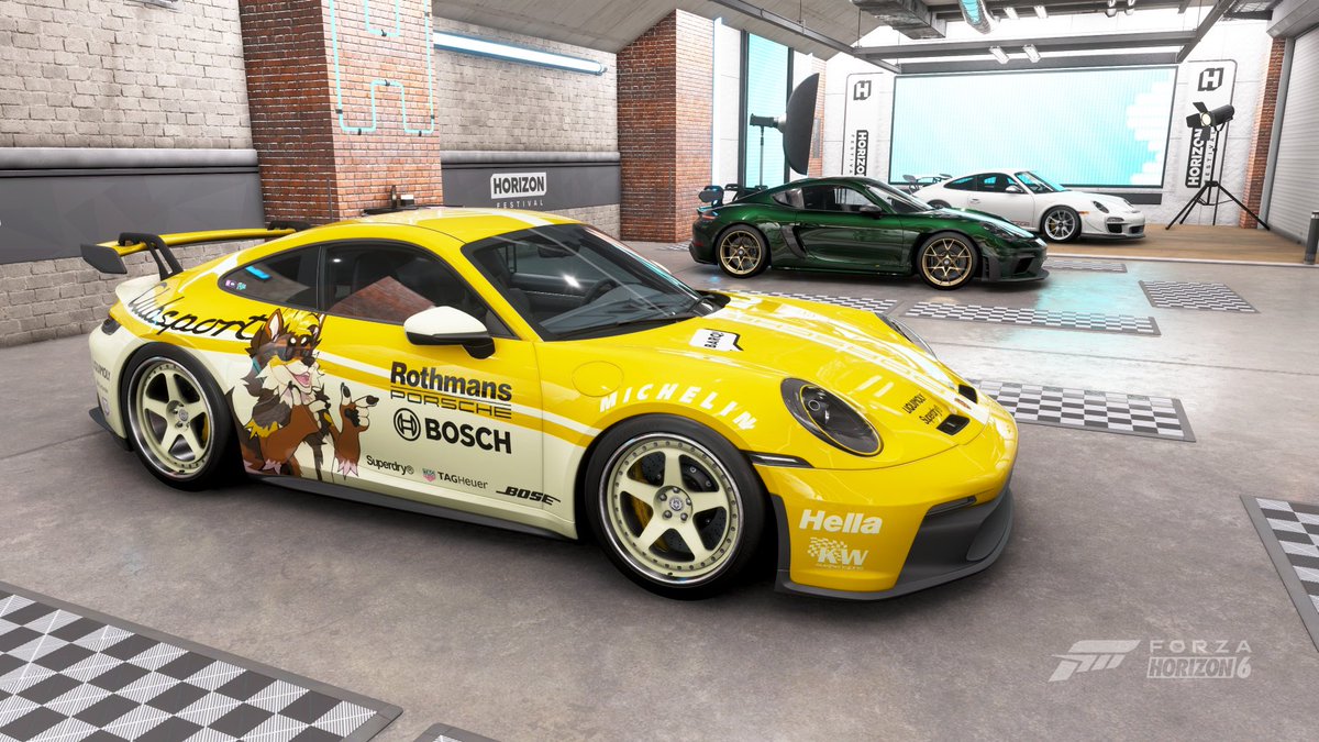 BowieWolfy's tweet photo. My first attempt at a Forza livery!

Shoutout to @Kangazeroo for the art import and @Filches for the art itself. https://t.co/9oE2bqOoTK