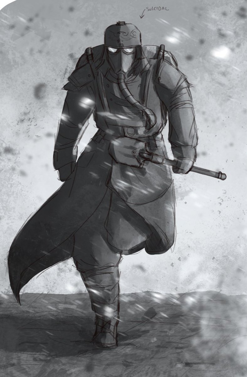 32rtwyd's tweet photo. Kriegsman I did about a year ago! Peace love The Death Korps of Krieg.

#warhammer40k https://t.co/m1fh00ehLA