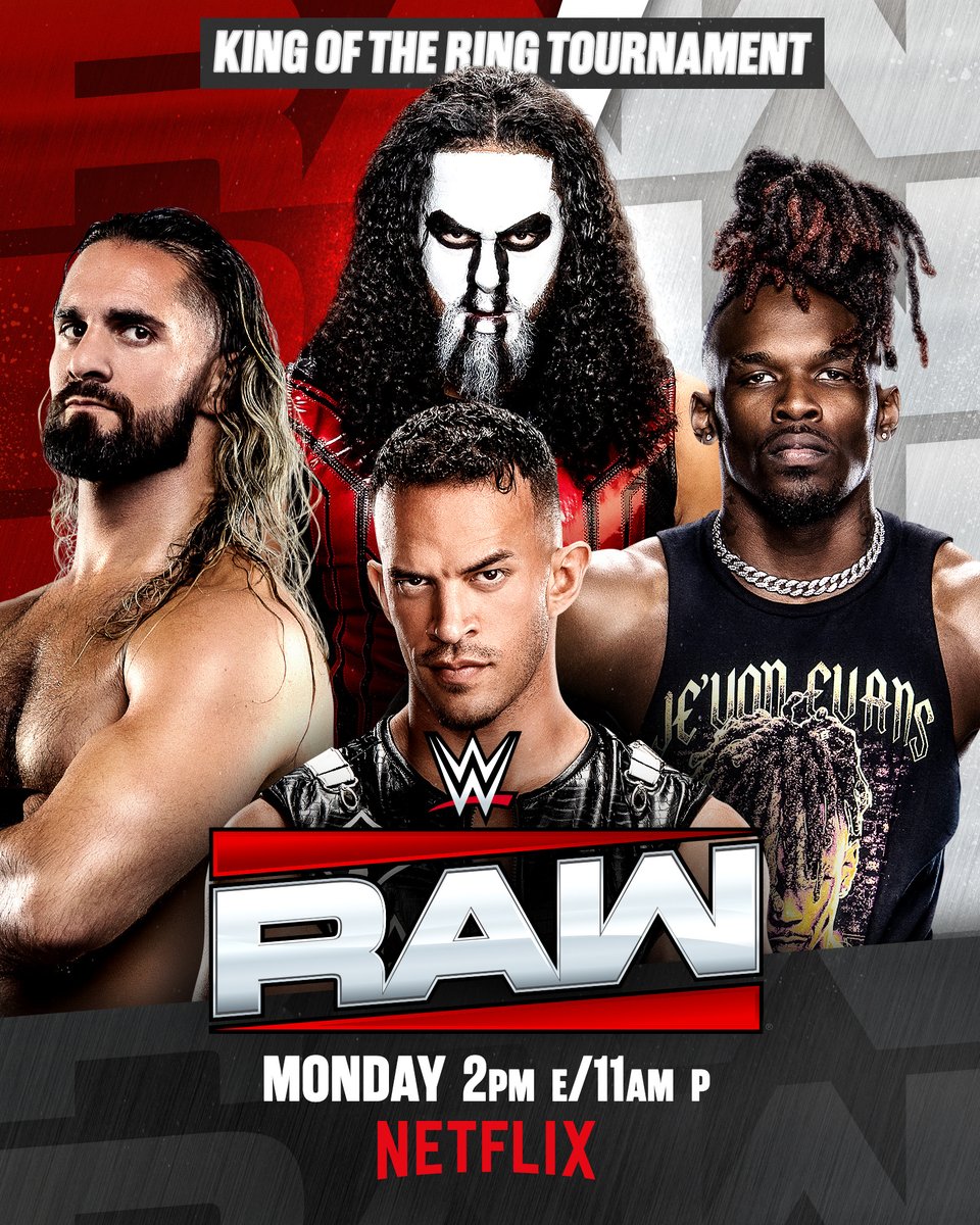 WWE's tweet photo. Who will advance when the King of the Ring and Queen of the Ring Tournaments continue TOMORROW on #WWERaw?!

📍: Paris, France 🇫🇷
🎟️: https://t.co/p4rbx1HFJa
📺: 2pm ET/11am PT https://t.co/eQ3IUgem5I