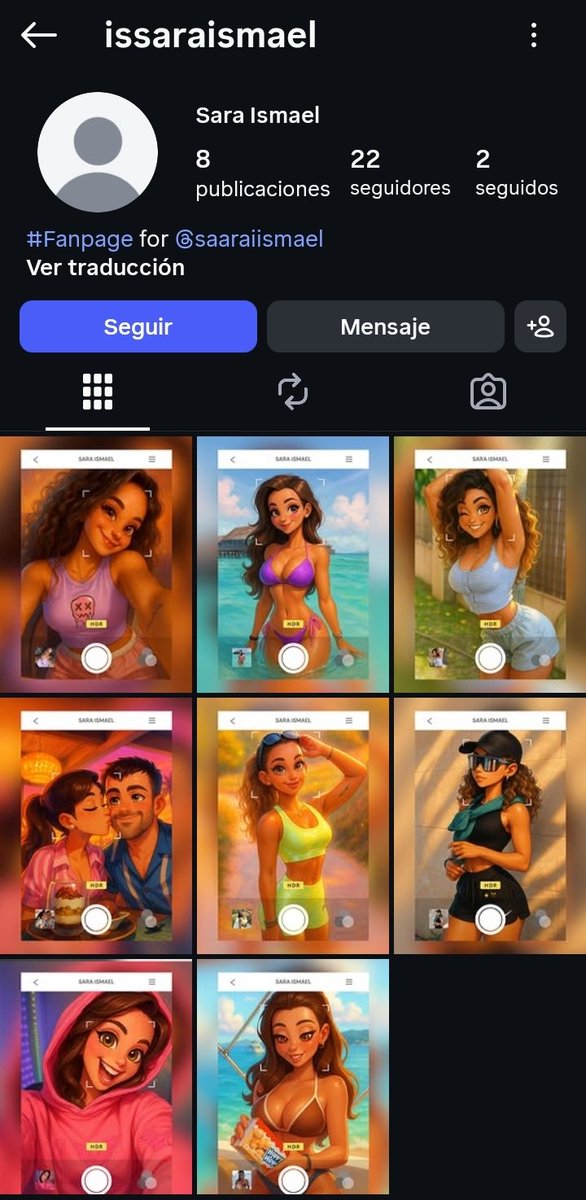 Captured02's tweet photo. Estas cuentas de instagram también son suyas. En una sube dibujos ia de Sara Ismael, y en la otra lo mismo pero de streamers mujeres. https://t.co/nMOEaUXPHD