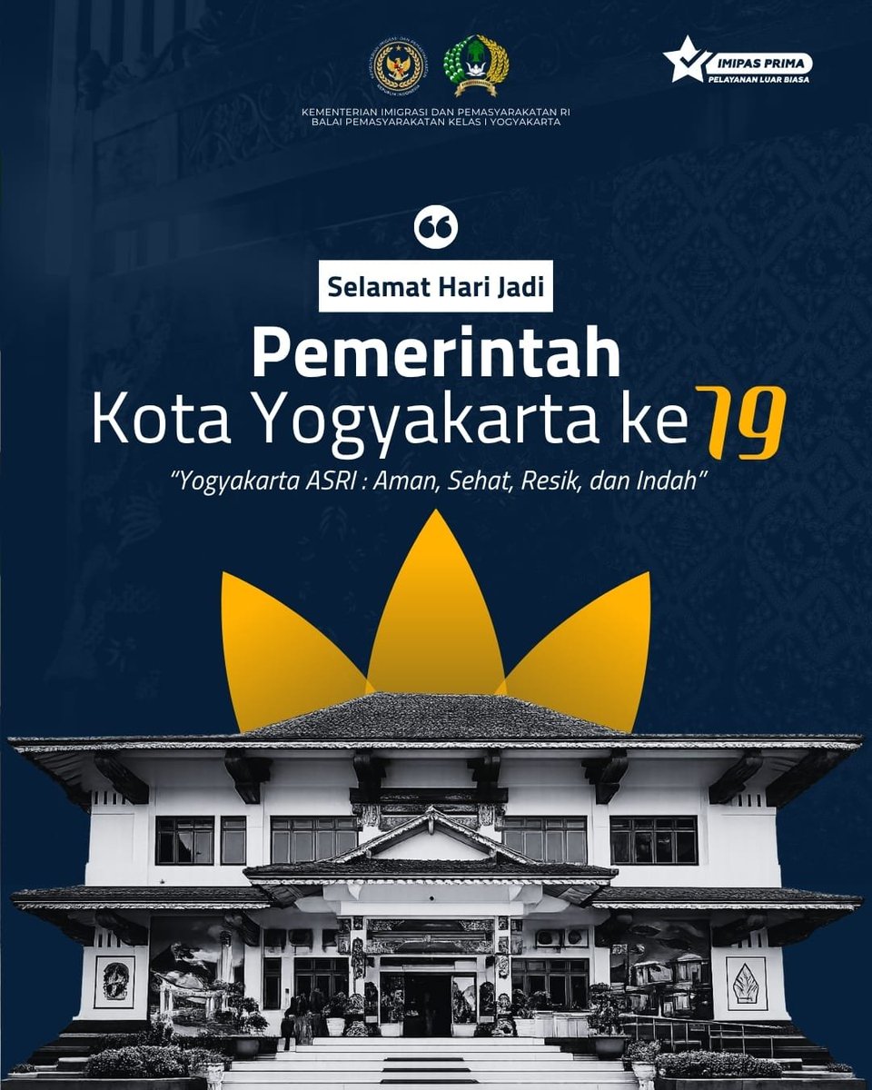 bapasyk's tweet photo. Selamat Hari Jadi Pemerintah Kota Yogyakarta Ke 79 https://t.co/zCuV75GSpC