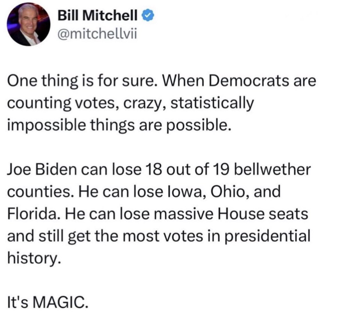 its_The_Dr's tweet photo. How many times have the Democrats stole elections with slow voting and miraculous votes appearing. This is as third world as it gets. https://t.co/nUARMIjzP5