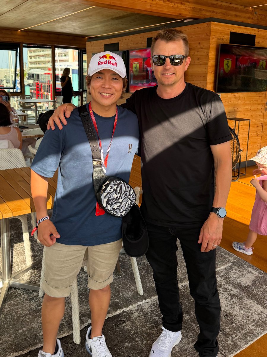 TakamotoKatsuta's tweet photo. MONACO GP 2026🇲🇨✅

①Toki with F1
②Lunch with Toki’s idol 
③Discussed with Kimi about Karting for sons
④Sleeping baby👶🏻 https://t.co/M6hhA1jaa2