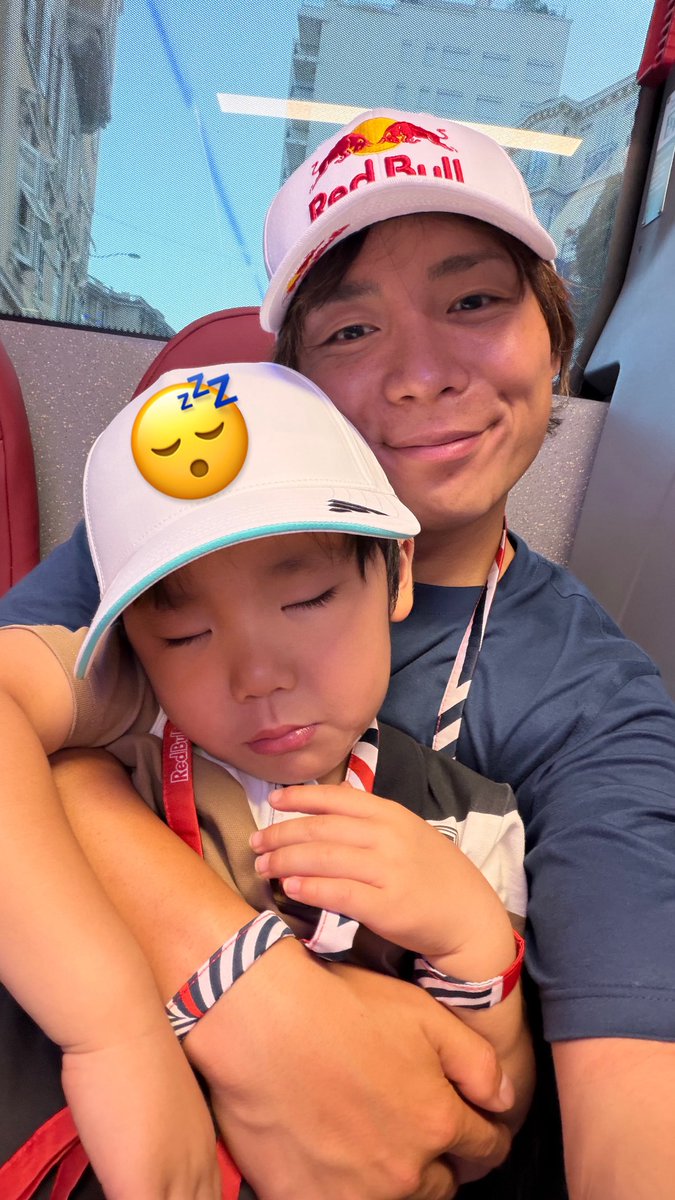 TakamotoKatsuta's tweet photo. MONACO GP 2026🇲🇨✅

①Toki with F1
②Lunch with Toki’s idol 
③Discussed with Kimi about Karting for sons
④Sleeping baby👶🏻 https://t.co/M6hhA1jaa2