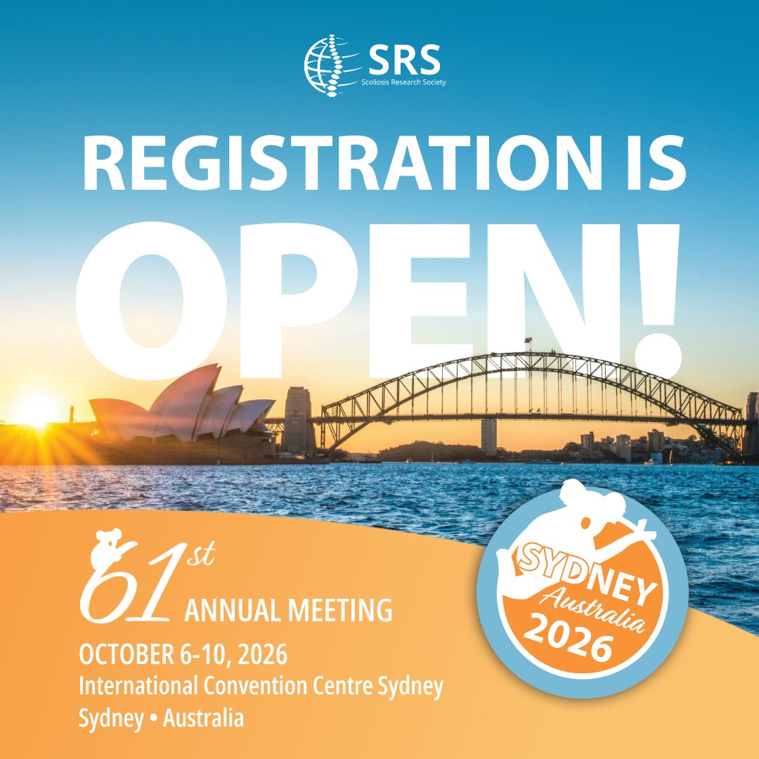 SRS_org's tweet photo. Registration is OPEN! Please join us October 6-10, 2026 in Sydney, Australia for the 61st SRS Annual Meeting! 🐨 #SRSAM26 #ScoliosisResearch #SpineSociety #SRSAnnualMeeting

Register now: https://t.co/52H2F1ZRg4 https://t.co/5JO6I7O6ap