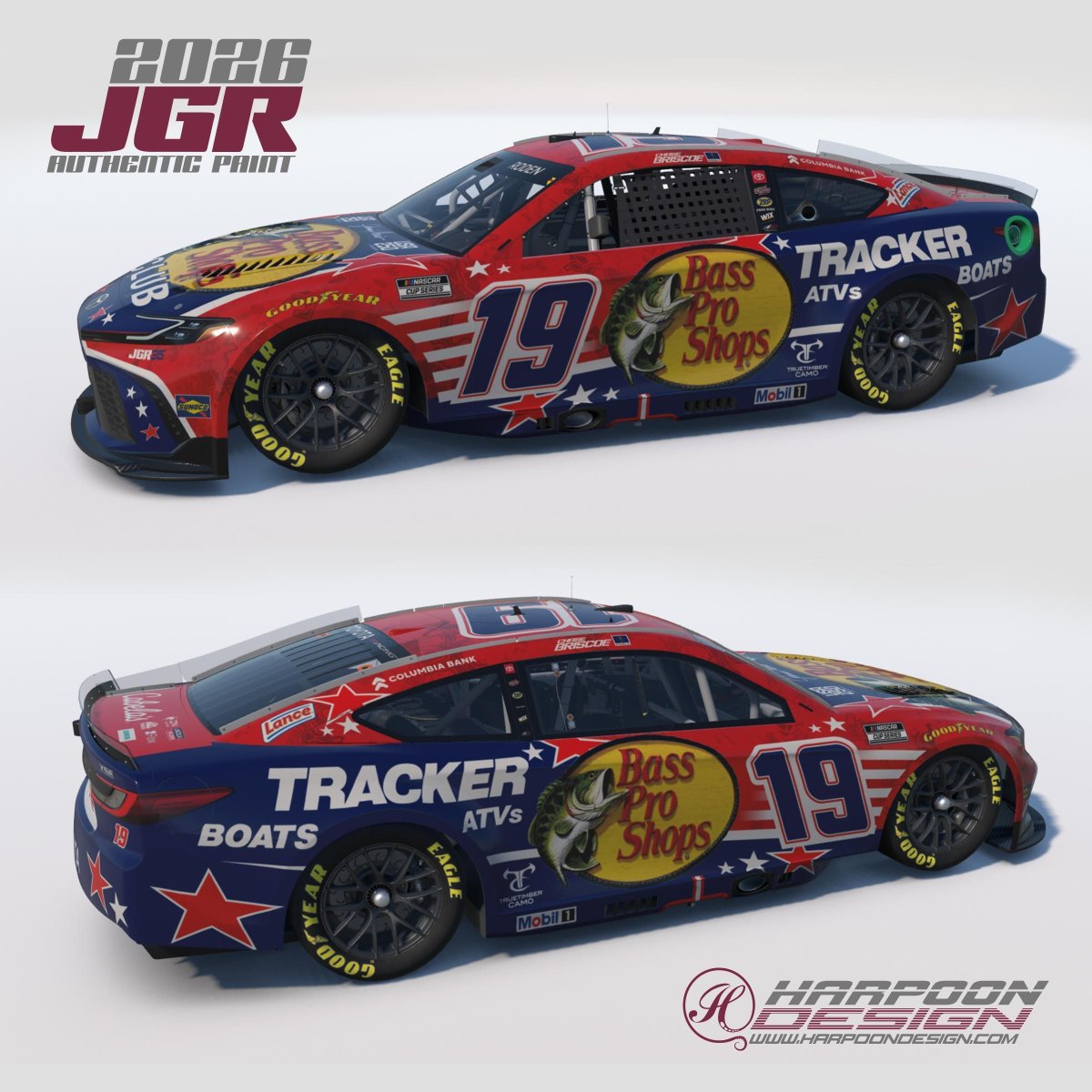HarpoonDesign's tweet photo. 2026 Chase Briscoe BPS RWB Camry https://t.co/8zXkqfaKlc