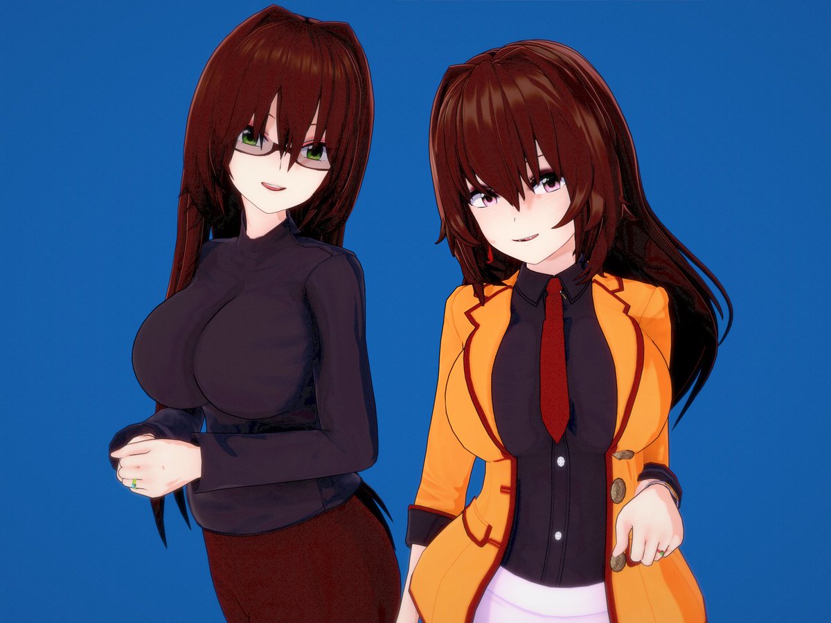 kananoire's tweet photo. 'Nata de coco 

Konata and Kanata, of Sato heritage! Daughters of the infamous Kanako, married to their longtime husbands Togashi Kazukawa and Kanehara Shinji.

All OCs made by yours truely. 

#Koikatu #KK_art #OC #rkgk https://t.co/Fva0mxeCqC