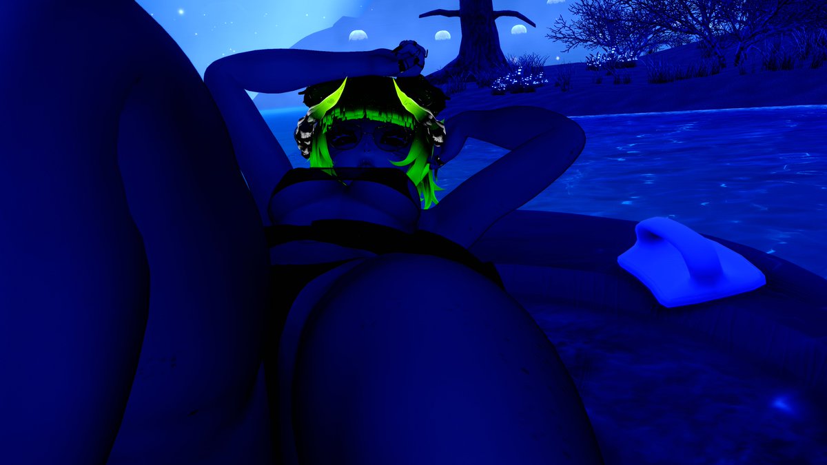 NitsuaVR's tweet photo. What are you looking at? #VRChat #VRC #VRChatPhotography https://t.co/6uxreQbQJn