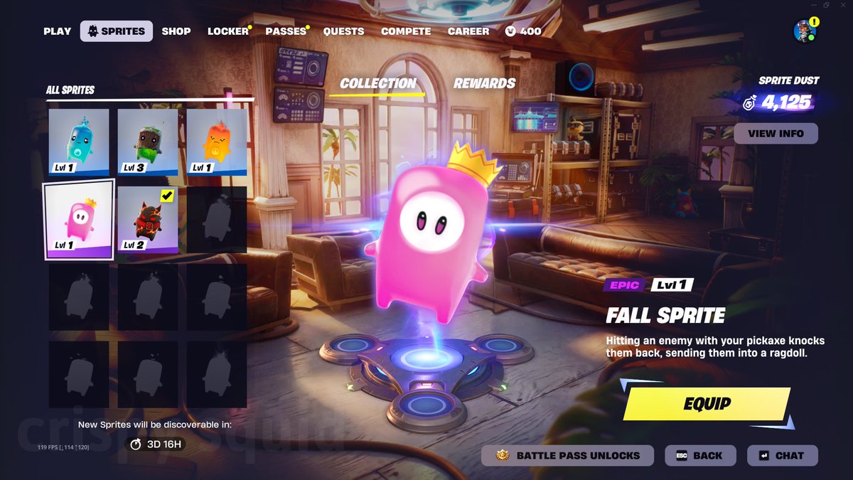 crispysquidony1's tweet photo. Entry for #DesignASprite !!!
FALL SPRITE
I debated whether or not to categorise it as a legendary, but then I thought… if you’re that close to pickaxe a player, they’re probably shotgunning you in the face - high risk high reward! 
@Fortnite https://t.co/keYUkIn6yG