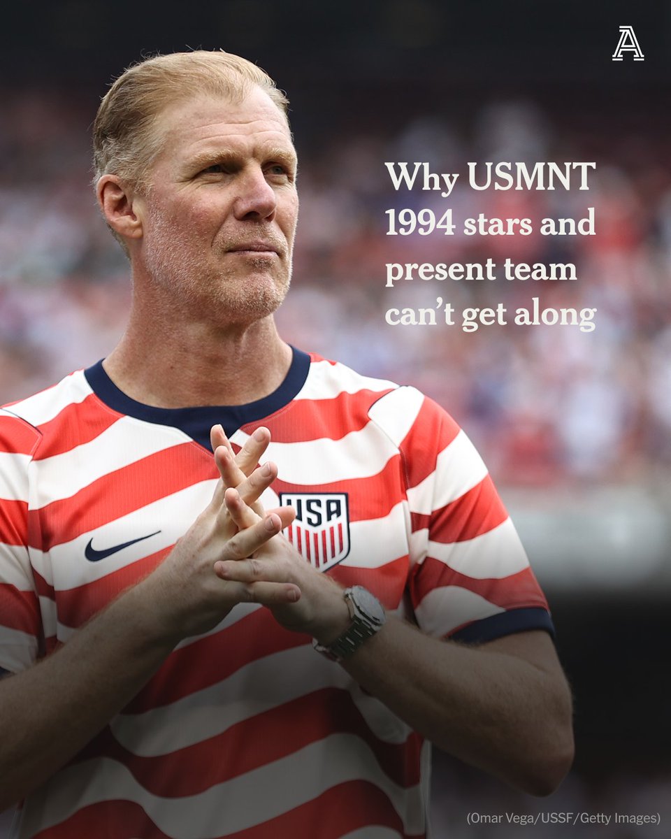 TheAthleticFC's tweet photo. Many of the USMNT's class of 1994 now work in the media - and their views on the current team have not always been welcome.

With the World Cup only days away, @tombogert on what's been said and why it won't change any time soon...

🔗 https://t.co/a5NNGCiXFp https://t.co/XgF5pCYTz3