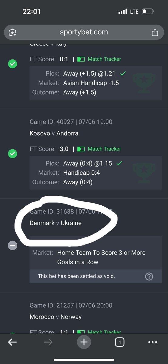 BigJosh2000's tweet photo. Just because of this Denmark void sportybet slashed my 1.2M to 700k 🤯
68mins the game is 2-1 with Ukraine scored the last goal https://t.co/TxRvPdyEdF
