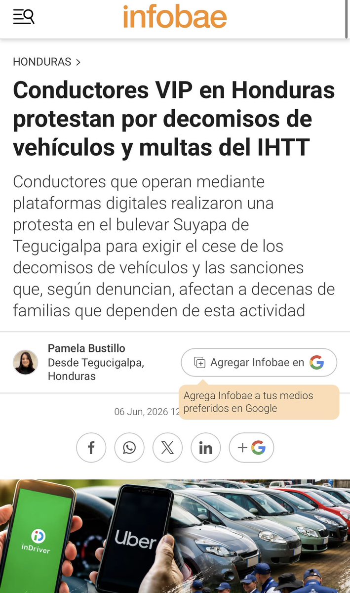 RashidMG3's tweet photo. Decomisar y prohibir Uber en Honduras, lo más absurdo. Parece que buscan que la gente los rechace más. 
No se trata de bloquear fuentes de empleo sino de buscar soluciones! 
Desde el congreso vamos a buscar una salida a esta ridiculez. https://t.co/YYwj6qalev