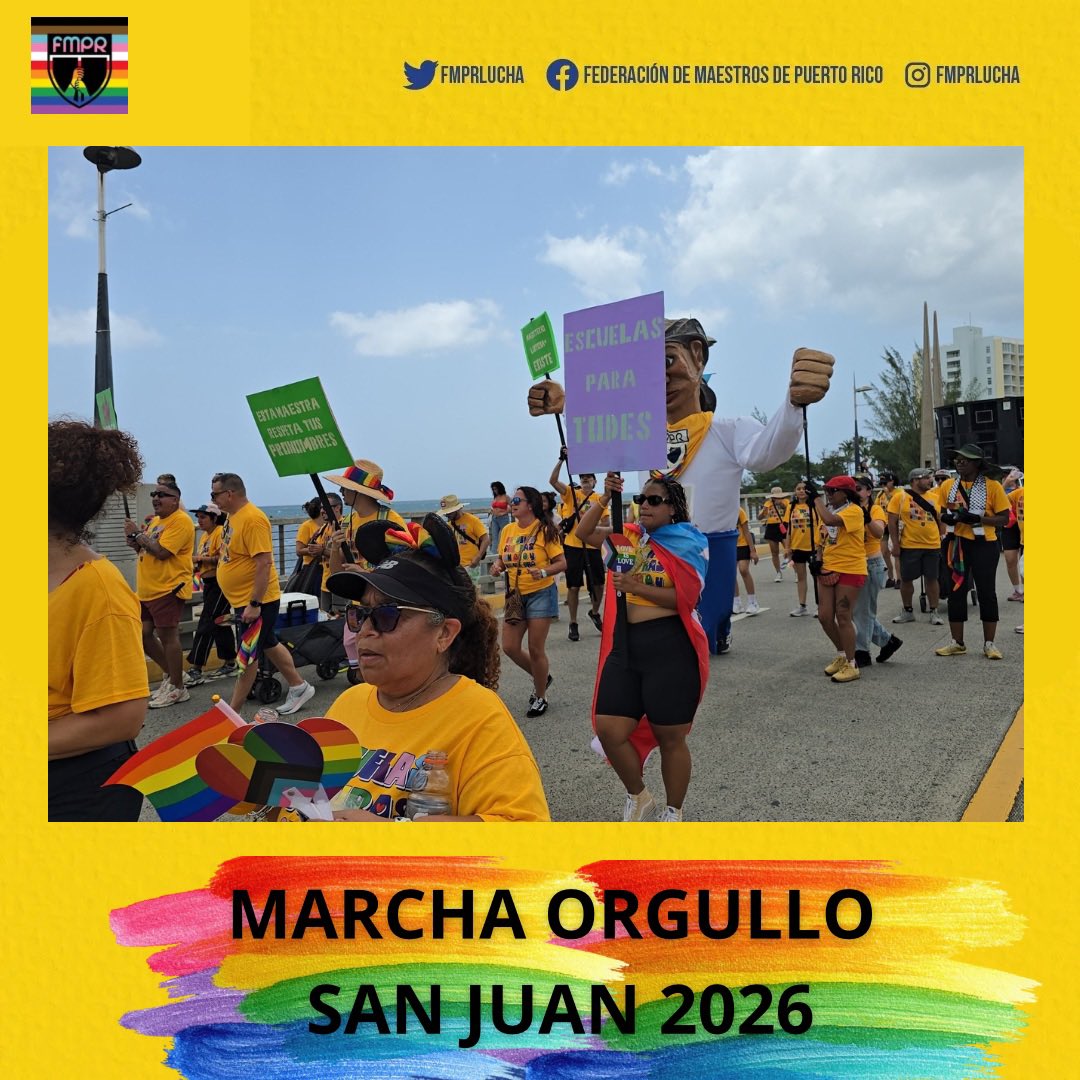 FMPRLucha's tweet photo. 🏳️‍🌈📚 𝐌𝐀𝐑𝐂𝐇𝐀𝐌𝐎𝐒 𝐏𝐎𝐑 𝐔𝐍𝐀 𝐄𝐃𝐔𝐂𝐀𝐂𝐈Ó𝐍 𝐋𝐈𝐁𝐑𝐄 𝐃𝐄 𝐎𝐃𝐈𝐎 𝐘 𝐂𝐄𝐍𝐒𝐔𝐑𝐀 🏳️‍🌈📚

🌈 Porque defender la diversidad también es defender la educación pública.

#PridePR #FMPR #EscuelasSeguras #SinOdio https://t.co/FqgjJv0y2g