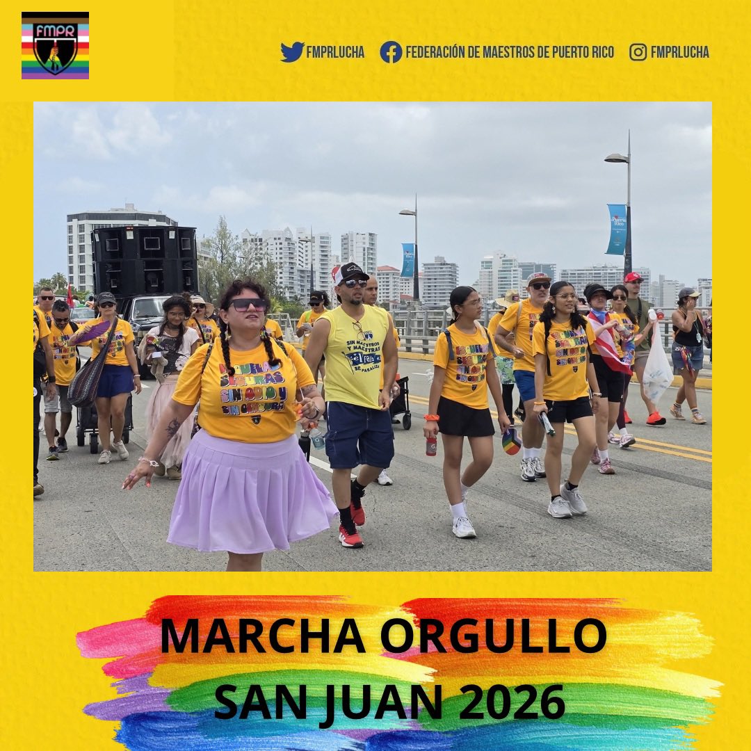 FMPRLucha's tweet photo. 🏳️‍🌈📚 𝐌𝐀𝐑𝐂𝐇𝐀𝐌𝐎𝐒 𝐏𝐎𝐑 𝐔𝐍𝐀 𝐄𝐃𝐔𝐂𝐀𝐂𝐈Ó𝐍 𝐋𝐈𝐁𝐑𝐄 𝐃𝐄 𝐎𝐃𝐈𝐎 𝐘 𝐂𝐄𝐍𝐒𝐔𝐑𝐀 🏳️‍🌈📚

🌈 Porque defender la diversidad también es defender la educación pública.

#PridePR #FMPR #EscuelasSeguras #SinOdio https://t.co/FqgjJv0y2g