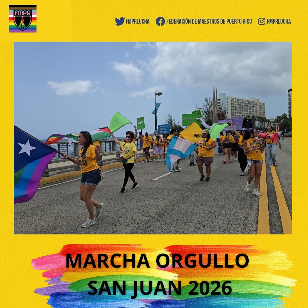 FMPRLucha's tweet photo. 🏳️‍🌈📚 𝐌𝐀𝐑𝐂𝐇𝐀𝐌𝐎𝐒 𝐏𝐎𝐑 𝐔𝐍𝐀 𝐄𝐃𝐔𝐂𝐀𝐂𝐈Ó𝐍 𝐋𝐈𝐁𝐑𝐄 𝐃𝐄 𝐎𝐃𝐈𝐎 𝐘 𝐂𝐄𝐍𝐒𝐔𝐑𝐀 🏳️‍🌈📚

🌈 Porque defender la diversidad también es defender la educación pública.

#PridePR #FMPR #EscuelasSeguras #SinOdio https://t.co/FqgjJv0y2g