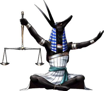 DynoStretch's tweet photo. @Elvick @mojarati Like there's a distinct difference between Anubismon,  Anubis from SMT, and Lucario, despite all being based on the same mythological creature.

Then you got Palworld Anubis, which is way too blatantly Pokemon's artstyle. https://t.co/HvOf3hoXJm