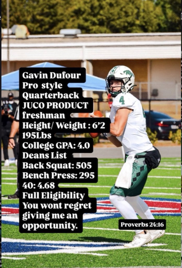 TheGavinDufour's tweet photo. The work is being put in every day. I’m ready for an opportunity to prove myself and compete! Check out my film🙏

@AlphaRecruits15 @RockyMtnSlinger @CoachZackGoodFB @coachjacob75 @drwscout 
#jucoproduct https://t.co/uBVM1pH4i5