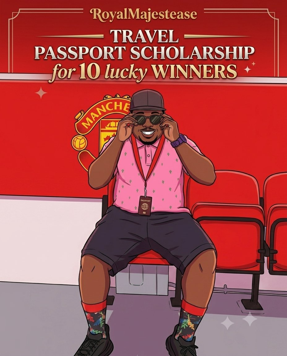 RoyalMajestease's tweet photo. YOUNG NIGERIANS need to SEE the world, and I would love to aid that!

SO HERE GOES:
Over the next 2 weeks, I am sponsoring 10 active, passionate, and attentive followers to receive a bursary to obtain their International Passport.

Being lucky to EARN this starts following @royalmajestease, but most importantly, learning from and ENGAGING my new Knowledge Series #FactSummaries and participating in the biweekly Trivia.

May this gesture open you up to greater opportunities!