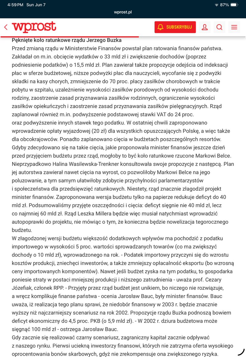 fiat_money's tweet photo. Ależ mózgi nad tym pracowały

Dziura budżetowa, musimy dać kopa w brzuch sektorowi prywatnemu, dziura wzrośnie, a my będziemy zdziwieni

Balcerowicz właśnie spuścił w kiblu Unię Wolności, a tu wchodzi Miller i to samo zrobi z SLD https://t.co/MQe6As4VoH