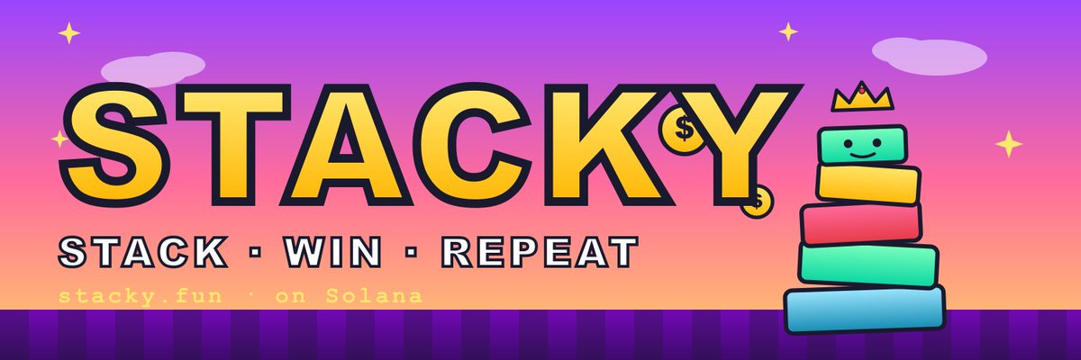 stacky_fun's tweet photo. Meet $STACKY

The exclusive minigame on @pumpdotfun 🎰

Stack 0.01 SOL → last stacker wins 90% of the pot
🔁 10% → $STACKY buybacks 

Coming soon:
🪜 Higher stacks: 0.1 SOL + 1 SOL pots
🚀 DEX Screener paid post-migration
💥 More features incoming

stack. win. repeat. https://t.co/8TJ3kGhC5p