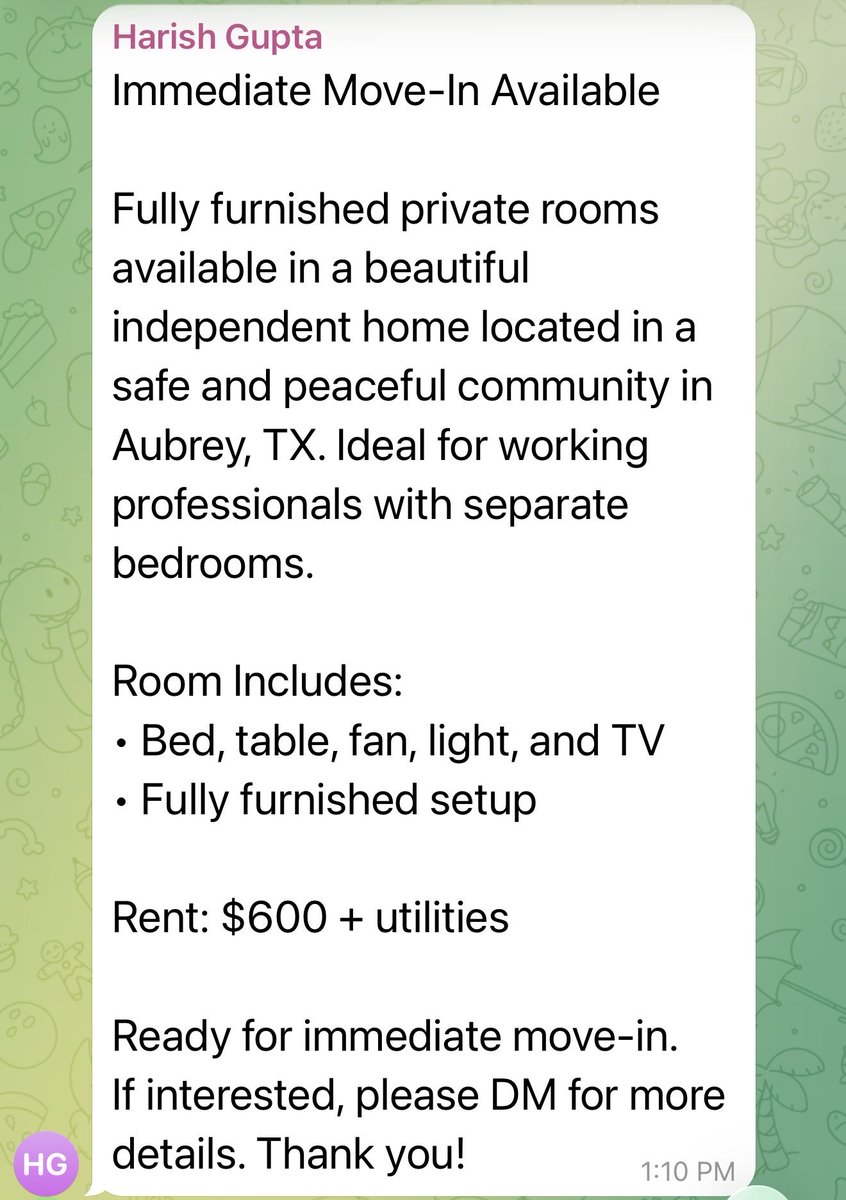 KellyIsRightTX's tweet photo. Renting out every room in a house in Aubrey. https://t.co/WNUgnO0wQ3
