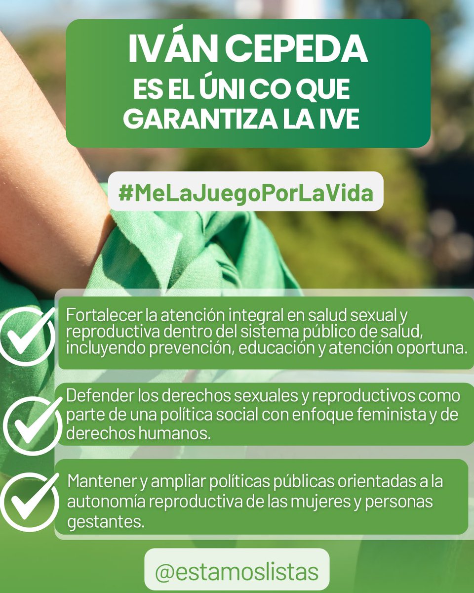 Estamos_Listas's tweet photo. Por los derechos sexuales y los derechos reproductivos en #EstamosListas #MelaJuegoPorLaVida 🫰🏼💚🦉
Garantizar la Interrupción Voluntaria del Embarazo (IVE) en Colombia es una obligación de salud pública, de derechos humanos y de justicia social:
1.Porque protege la vida y la salud de las mujeres: Cuando el acceso al aborto es seguro, oportuno y legal, disminuyen las complicaciones derivadas de procedimientos inseguros que pueden causar lesiones graves, infertilidad e incluso la muerte.
2.Porque respeta la autonomía reproductiva: Toda mujer tiene derecho a tomar decisiones informadas sobre su propio cuerpo, su proyecto de vida y su maternidad. La maternidad debe ser una elección libre, no una imposición.
3.Porque reduce las desigualdades sociales: Las mujeres con mayores recursos suelen encontrar alternativas seguras incluso cuando existen barreras. En cambio, las mujeres en situación de pobreza, rurales, migrantes o víctimas de violencia enfrentan mayores riesgos.
Garantizar la #IVE contribuye a que todas tengamos acceso a los mismos derechos y condiciones de atención
#ConCepedaGanaColombia
🫰🏼
#MelaJuegoPorlasMujeres
#KpopersConIván #KpopersPorElPacto #MeLaJuegoPorLaVida