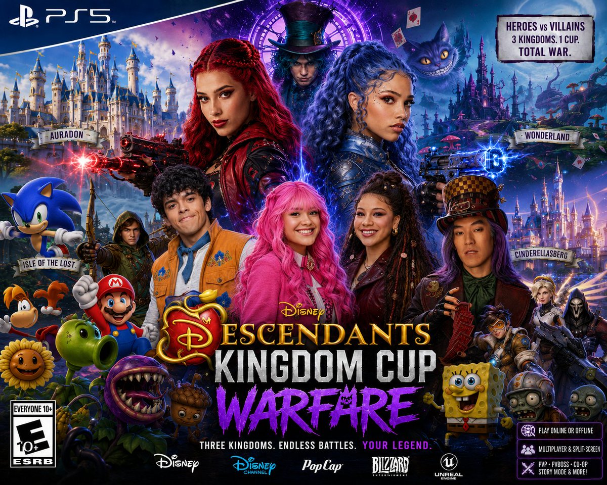 beasleyjon379's tweet photo. a video game based on descendants wicked wonderland would be peak https://t.co/QHYz72Urvo