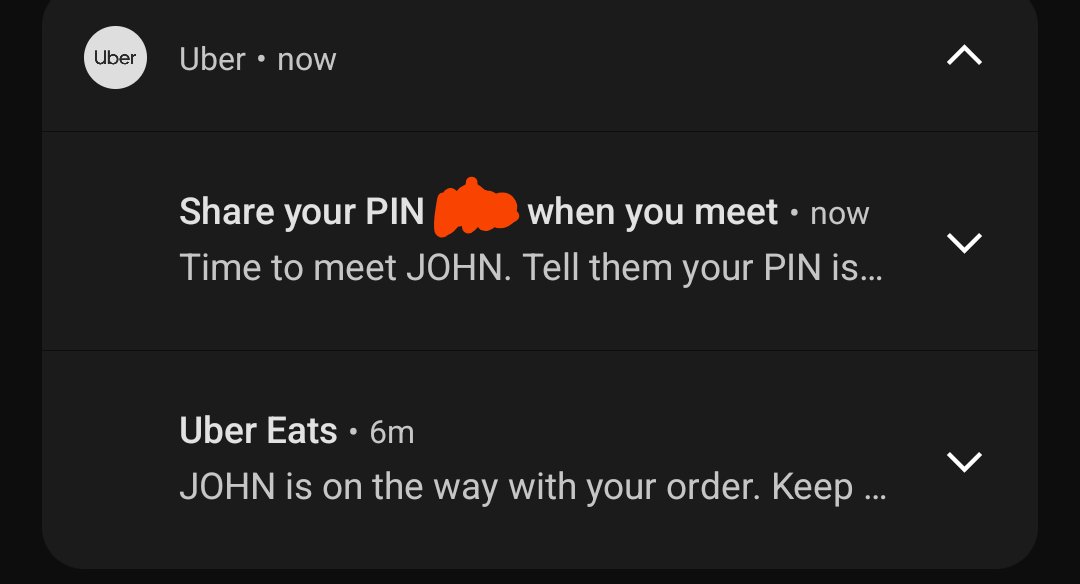 sadiesilverhand's tweet photo. why is uber eats notifying me like i'm about to face judgement https://t.co/UiuxoBUQ5Y