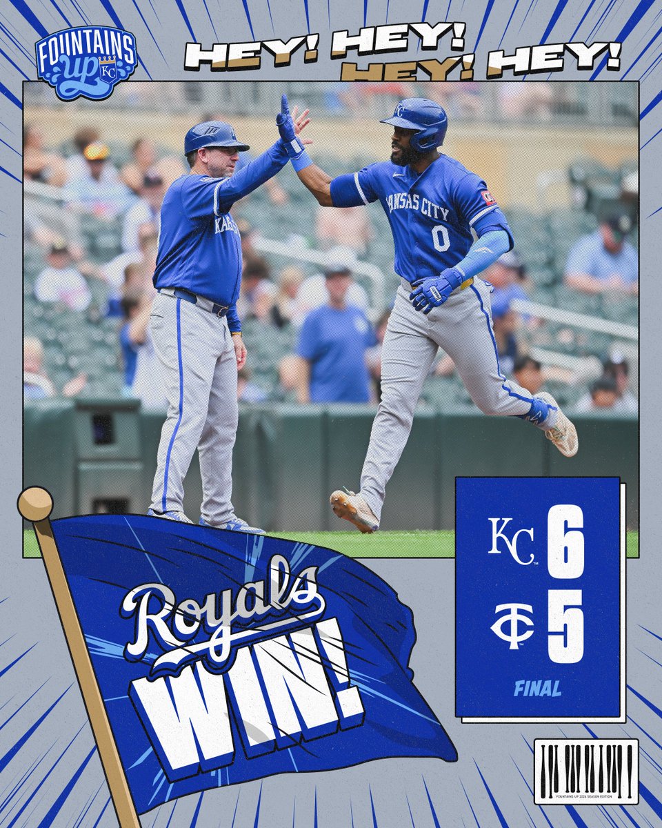 Royals's tweet photo. Bringing home a series win!

#HEYHEYHEYHEY https://t.co/gCn9iXkAvC