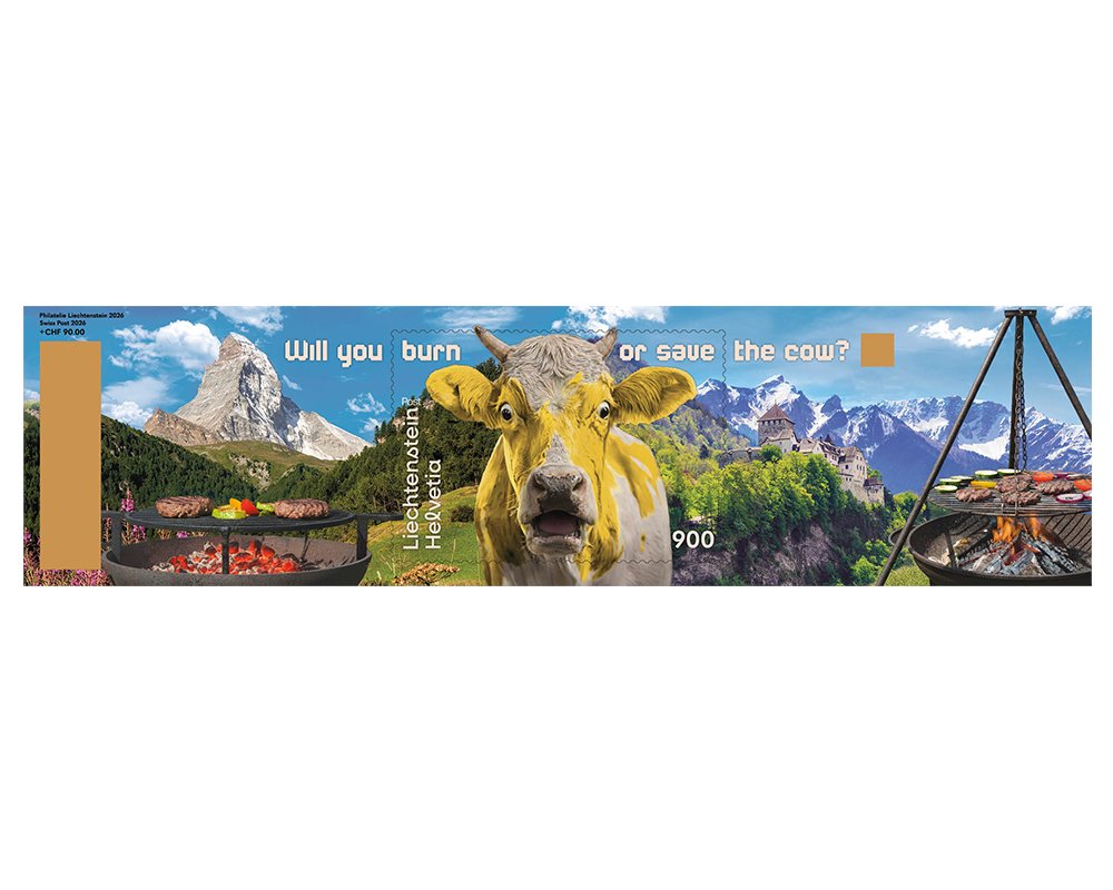 pzkfpl's tweet photo. 🚨 Crypto Stamp „CHLI 3.0” – Wielkie grillowanie 🐄🔥

Swiss Post i Liechtensteinische Post prezentują nowy wspólny kryptoznaczek. Tym razem kolekcjoner decyduje: uratować krowę czy nie — a wybór wpływa na otrzymany NFT.

Po raz pierwszy w serii CHLI jeden znaczek jest ważny jednocześnie w Szwajcarii i Liechtensteinie.

Start: 08.06.2026, godz. 7:30

🇨🇭 https://t.co/LDwQ89ue66
🇱🇮 https://t.co/lzsrju0WVN

OpenSea:
https://t.co/edx28Nztdp
https://t.co/tICNHnBCPH

#PZKF #Kryptofilatelistyka #CryptoStamp