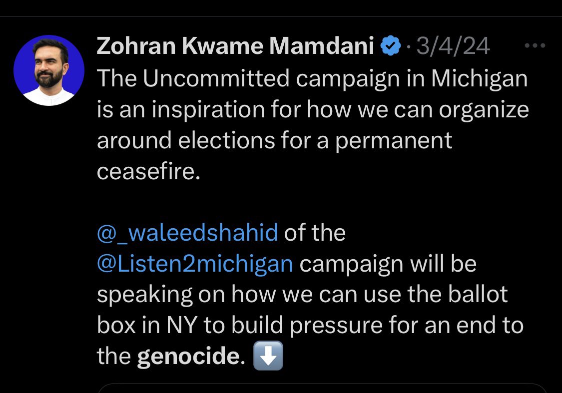 mistergeezy's tweet photo. Did you concentrate on the plight of working people when you campaigned against Joe Biden? @ZohranKMamdani https://t.co/sMP68fv9Bw