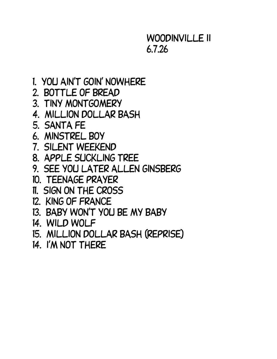 rayfp's tweet photo. Is this tonight's leaked setlist? You can't prove it's not yet https://t.co/rpzJxj23PA