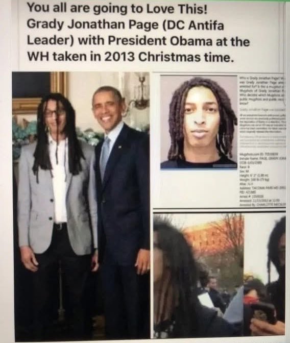 DanielGilr44222's tweet photo. You all are going to Love This!
Grady Jonathan Page (DC Antifa
Leader) with President Obama at the
WH taken in 2013 Christmas time. https://t.co/CJY7T1Laes