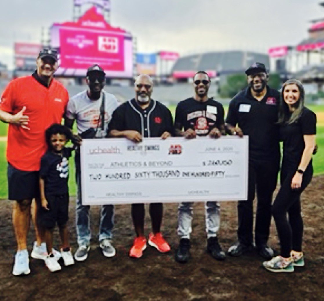 RodCoaching's tweet photo. The 4th of June is one to remember for our organization @aabwellness 

We raised funds for an underserved community is the Denver, our students had an opportunity to job shadow and professional athletes competed in a home run derby for @uchealth , entertaining the fans! https://t.co/3Lq9SE4ykX