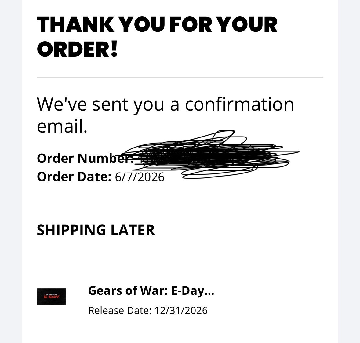 MalikLabz's tweet photo. Locked in the pre order. So much hype @GearsofWar https://t.co/N31laPngTq
