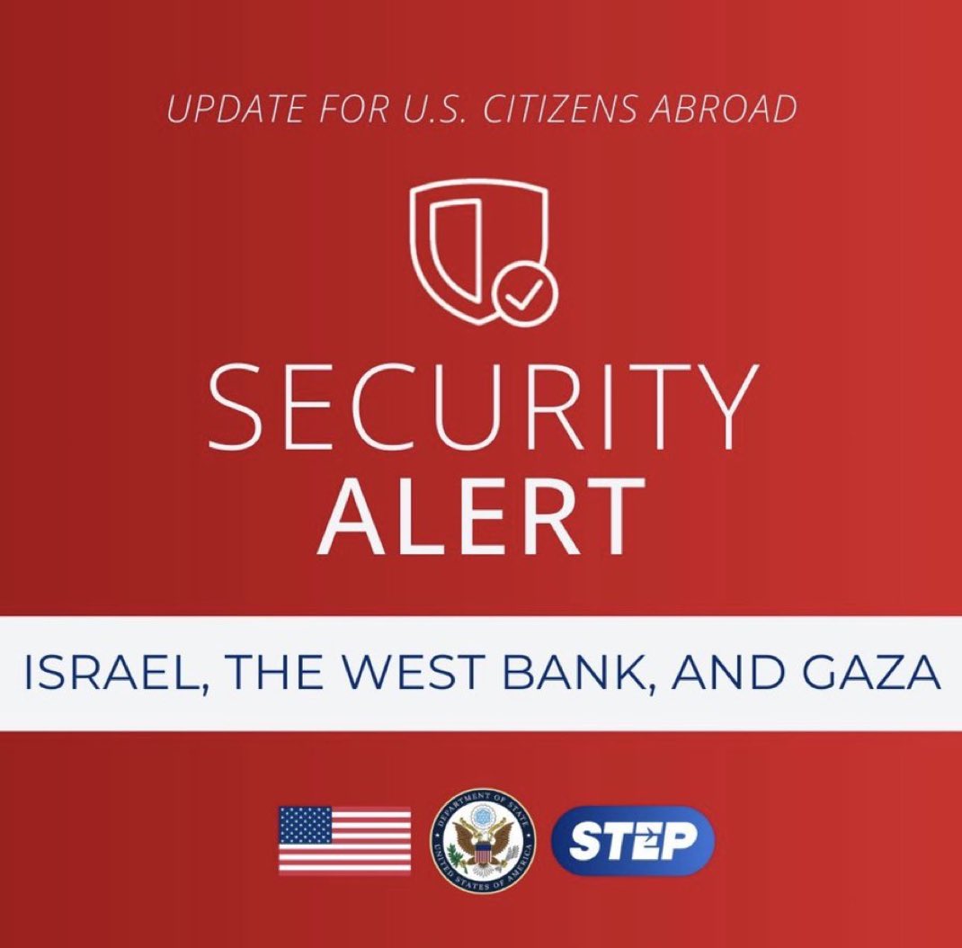 TheInsiderPaper's tweet photo. JUST IN - US Embassy in Jerusalem has directed all US govt employees and their family members in Israel to shelter in place until further notice. https://t.co/odogy4oalS