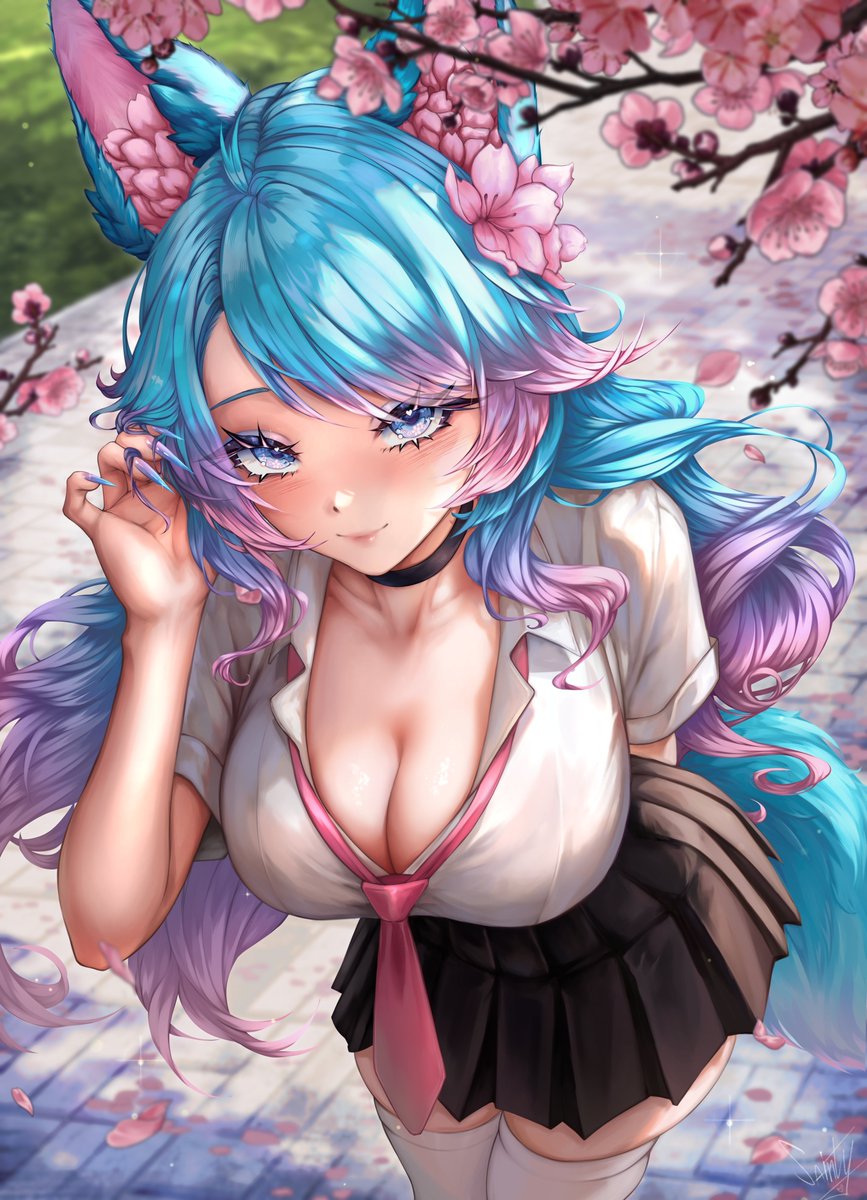 Sosainty's tweet photo. Notes:
• Any hairstyle/emotion/breast size/etc.
• I can change the background a little (Time of day, colors, plants)
• I can add a sfw version
Examples: https://t.co/tM35bud9Yk