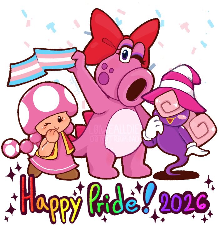 LOLweAllDie_99's tweet photo. Happy pride month!! #bowuigi #supermario #rosalina #daisy #toadette #vivian #birdo #bowser #luigi https://t.co/tVk6aVQXX1