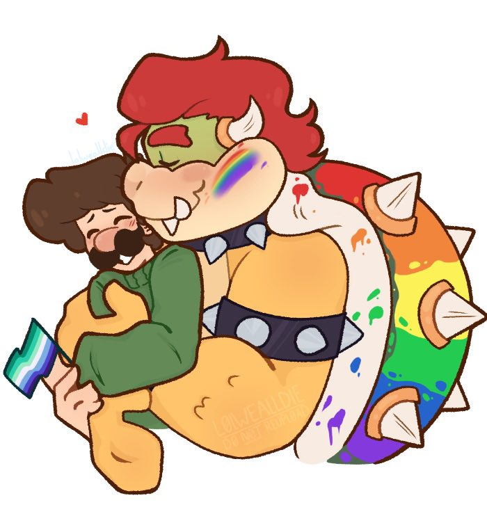 LOLweAllDie_99's tweet photo. Happy pride month!! #bowuigi #supermario #rosalina #daisy #toadette #vivian #birdo #bowser #luigi https://t.co/tVk6aVQXX1