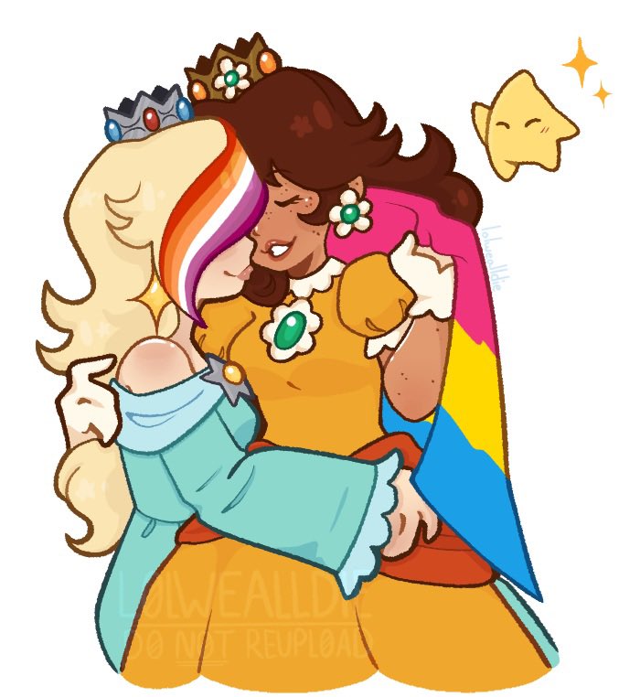 LOLweAllDie_99's tweet photo. Happy pride month!! #bowuigi #supermario #rosalina #daisy #toadette #vivian #birdo #bowser #luigi https://t.co/tVk6aVQXX1