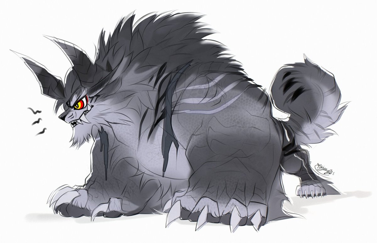 ariyakonsuay's tweet photo. quicc chibo Beast form Good boi doodle before I go back do cms https://t.co/7F7x9rGoFZ