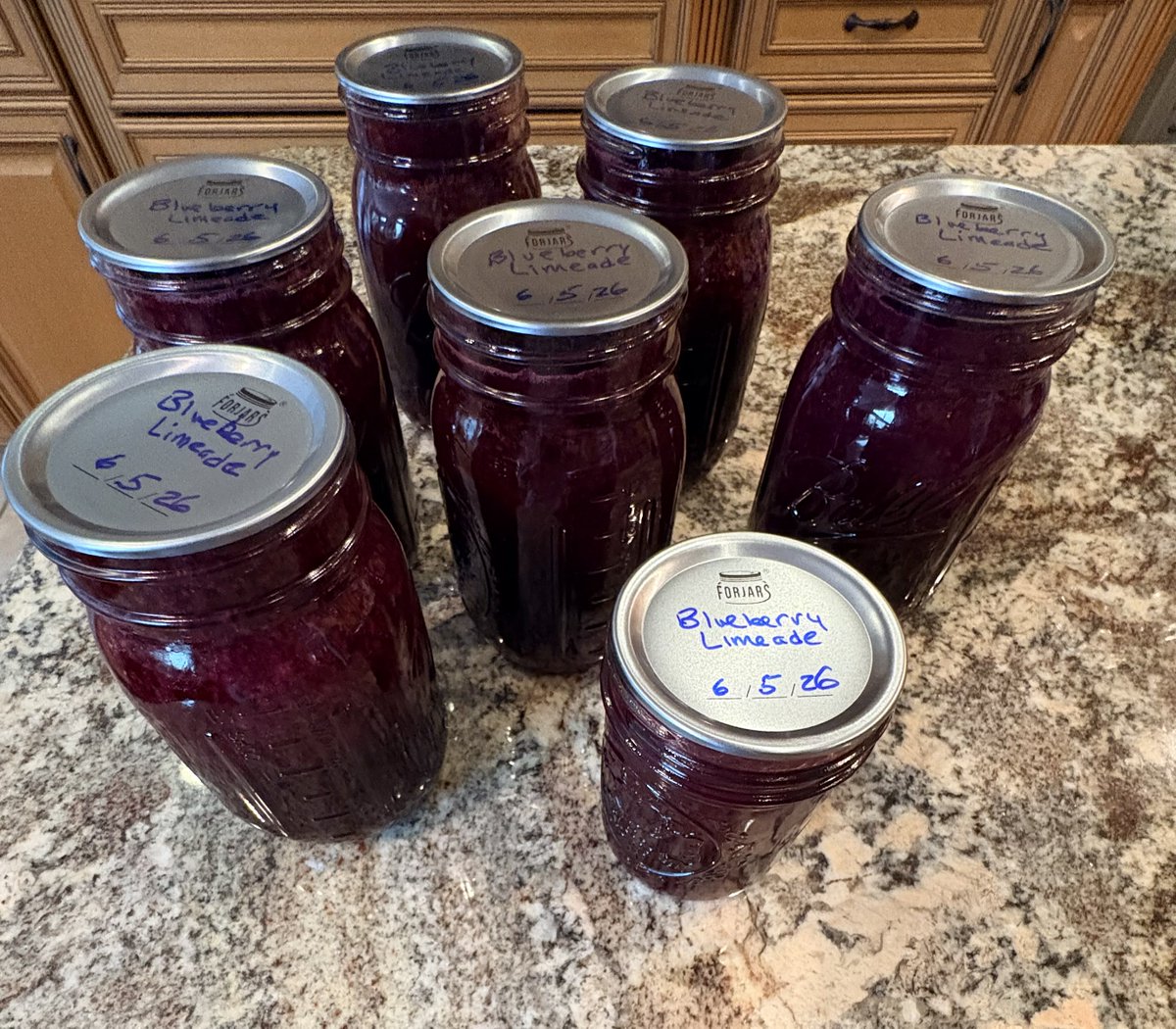 UCantFoolMom's tweet photo. Ahhh redemption. Beautiful color and delicious! I was able to salvage the two problem jars - one for the freezer &amp; one for the fridge. 🫐🍋‍🟩 https://t.co/IXnhi92eRg