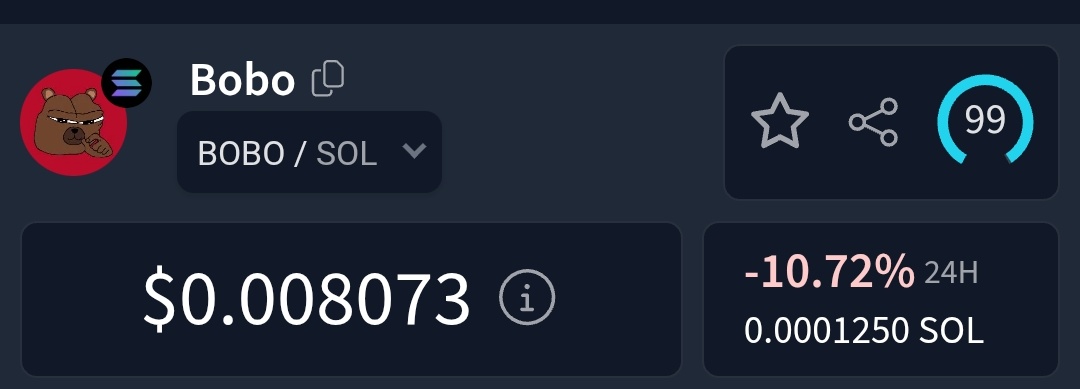 KlausOverThere's tweet photo. Every single day it's another red candle. $BOBO $SOL's chart is just as embarrassing as the clown @rekt_tekashi who launched it. Abandoned by everyone, he’s been left all alone to post predictable, corny memes that do nothing but litter social media with trash. Sad circus. https://t.co/RuzqdMcNfs