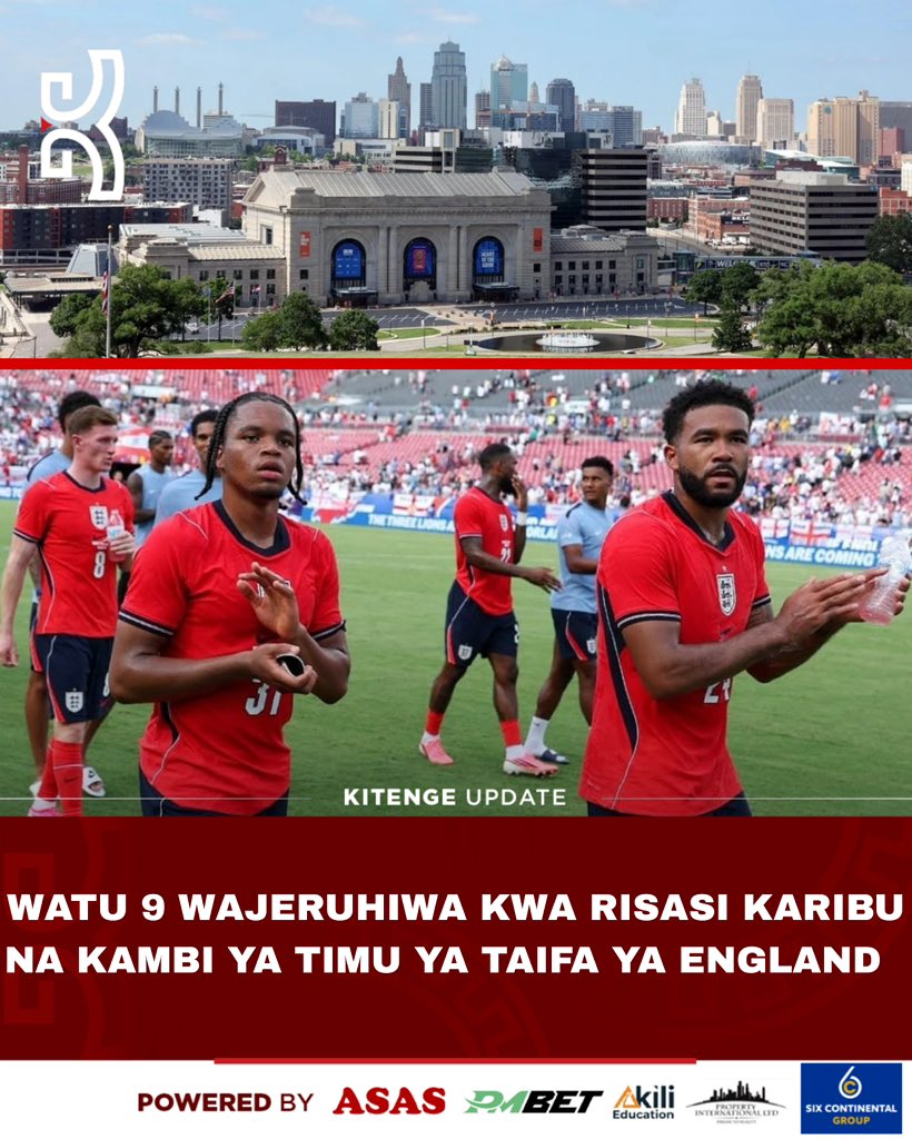 mshambuliaji's tweet photo. Watu tisa wamejeruhiwa kwa risasi katika tukio lililotokea karibu na Swope mjini Kansas City, Missouri, eneo ambalo ni kambi ya timu ya taifa ya England kwa ajili ya Kombe la Dunia la 2026.

Kwa mujibu wa taarifa za awali, shambulio hilo lilitokea karibu na kituo hicho cha michezo, huku majeruhi wakipelekwa hospitalini kwa matibabu. Polisi wameanzisha uchunguzi kuhusu tukio hilo, lakini hadi sasa hakuna mshukiwa aliyekamatwa wala sababu ya shambulio hilo kubainishwa.

Tukio hilo limetokea wakati maandalizi ya Kombe la Dunia la 2026 yakiendelea nchini Marekani, huku usalama wa maeneo yatakayotumika na timu mbalimbali ukipewa kipaumbele.

Timu ya taifa ya England, maarufu kama Three Lions, haikuathiriwa na tukio hilo kwani kwa sasa ipo Florida kwa ajili ya maandalizi ya mechi ya kirafiki dhidi ya Costa Rica itakayochezwa Juni 10.

Baada ya mchezo huo, England inatarajiwa kuelekea Kansas City na kuweka makazi yake Swope kwa ajili ya kampeni yake ya kombe la Dunia la 2026. Mamlaka za eneo hilo zimeendelea kufuatilia hali ya usalama huku uchunguzi ukiendelea.

#KitengeUpdates