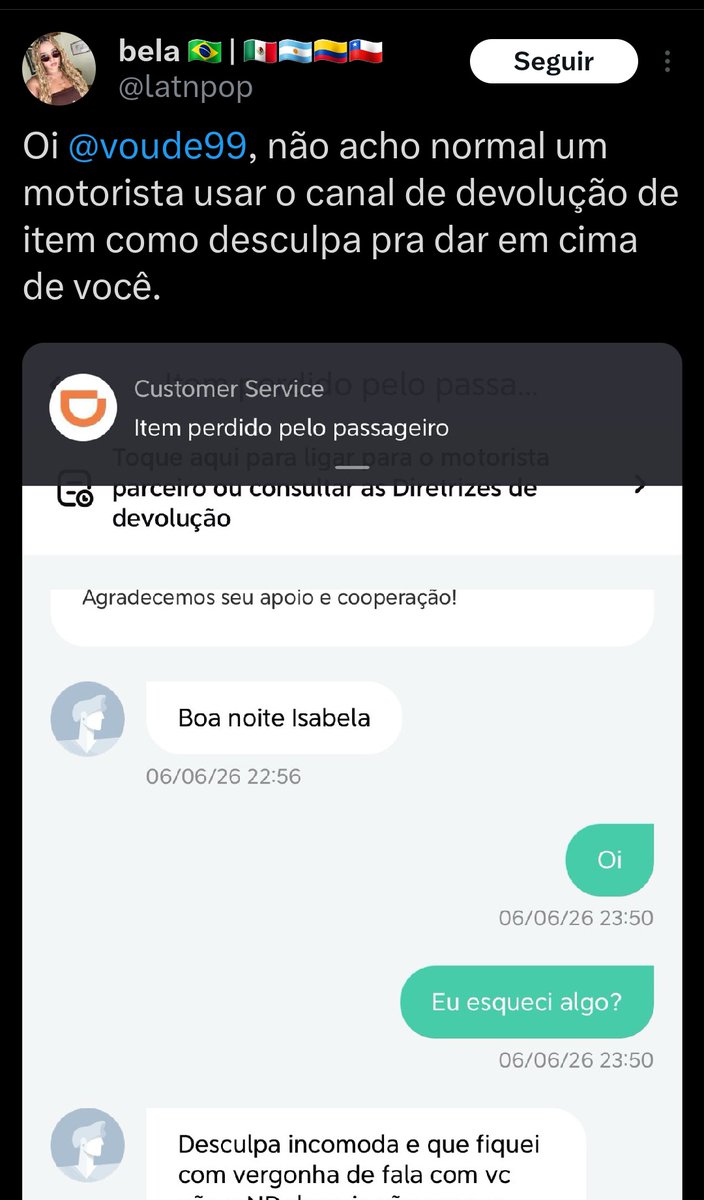 precodogol's tweet photo. Um absurdo o motorista usar o canal para comunicar sobre itens perdidos como pretexto pra dar em cima de mulher feia https://t.co/4Q9t8XJ9Z5
