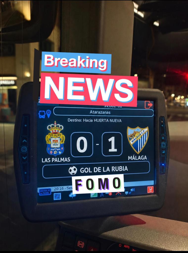 EmeterioSam1's tweet photo. @MalagaCF @famadesa_ ¡Siguiendo el partido desde nuestros puestos de conducción en @EMT_Malaga!
Así nos aparecía en las consolas del SAE. 🔝
¡VAMOS, @MalagaCF!
¡¡¡ROSALEDA Y ROCAAA!!! ULTRAS!!! 💪🏻💙🔥
#LasPalmasMálaga
#CostaDelSol
#PlayOff
#Hypermotion https://t.co/PiPYczKXY2
