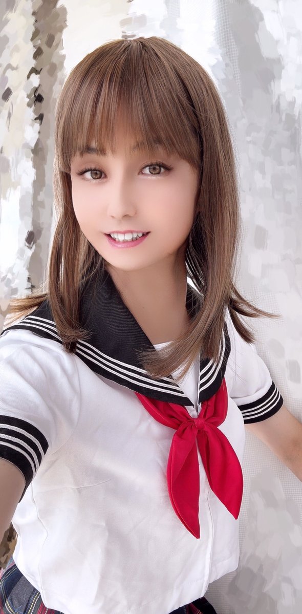 miakane1105's tweet photo. 放課後の教室で…君を待ってるギャル❤️
＃セーラー服 ＃自撮り界隈 ＃ギャル 
＃男の娘 ＃女装 ＃女装男子 ＃ギャル男子 https://t.co/JpWv3xegZM